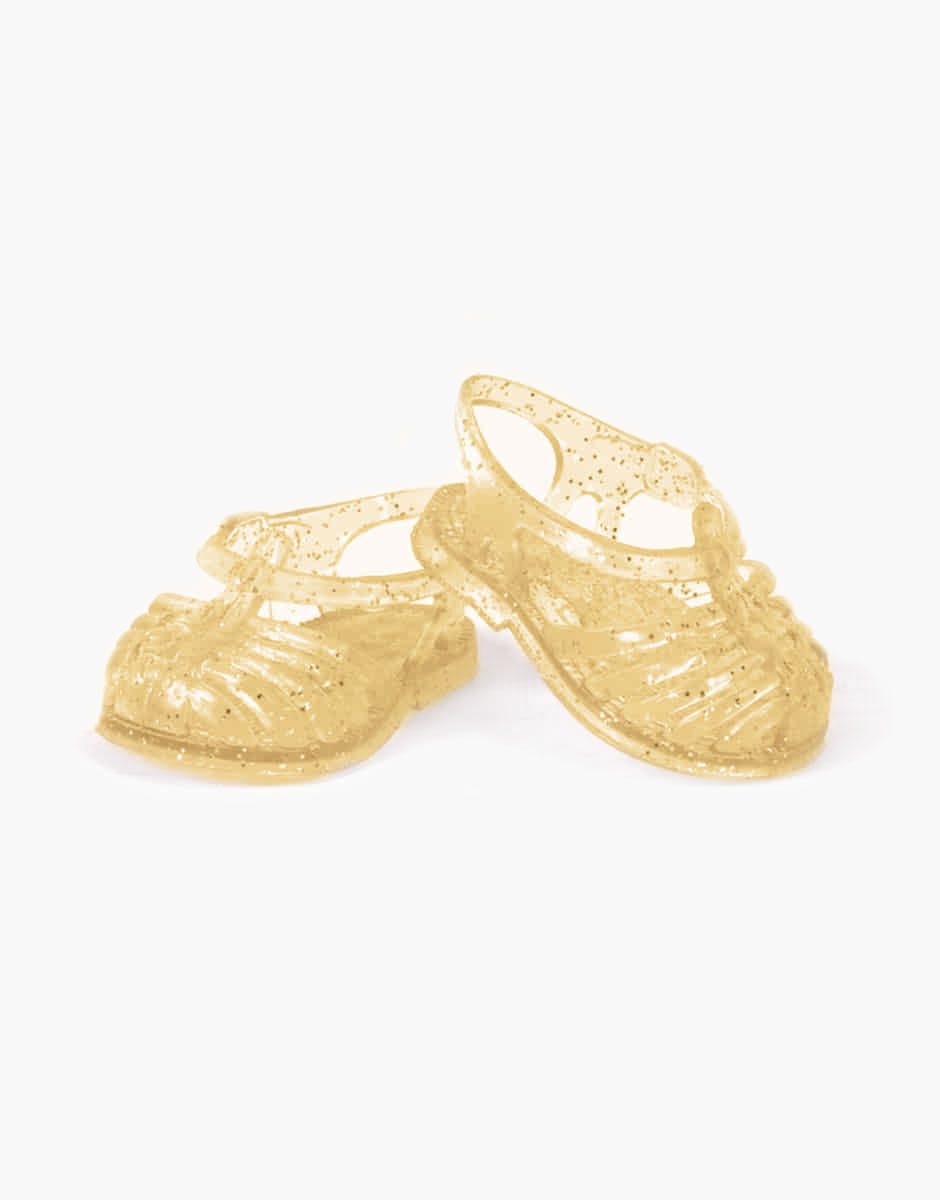 Sandales de plage “Sun” pour poupée Gordis doré pailleté