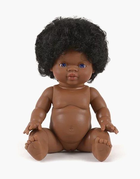 Imani, exclusive Minikane afro doll with blue eyes