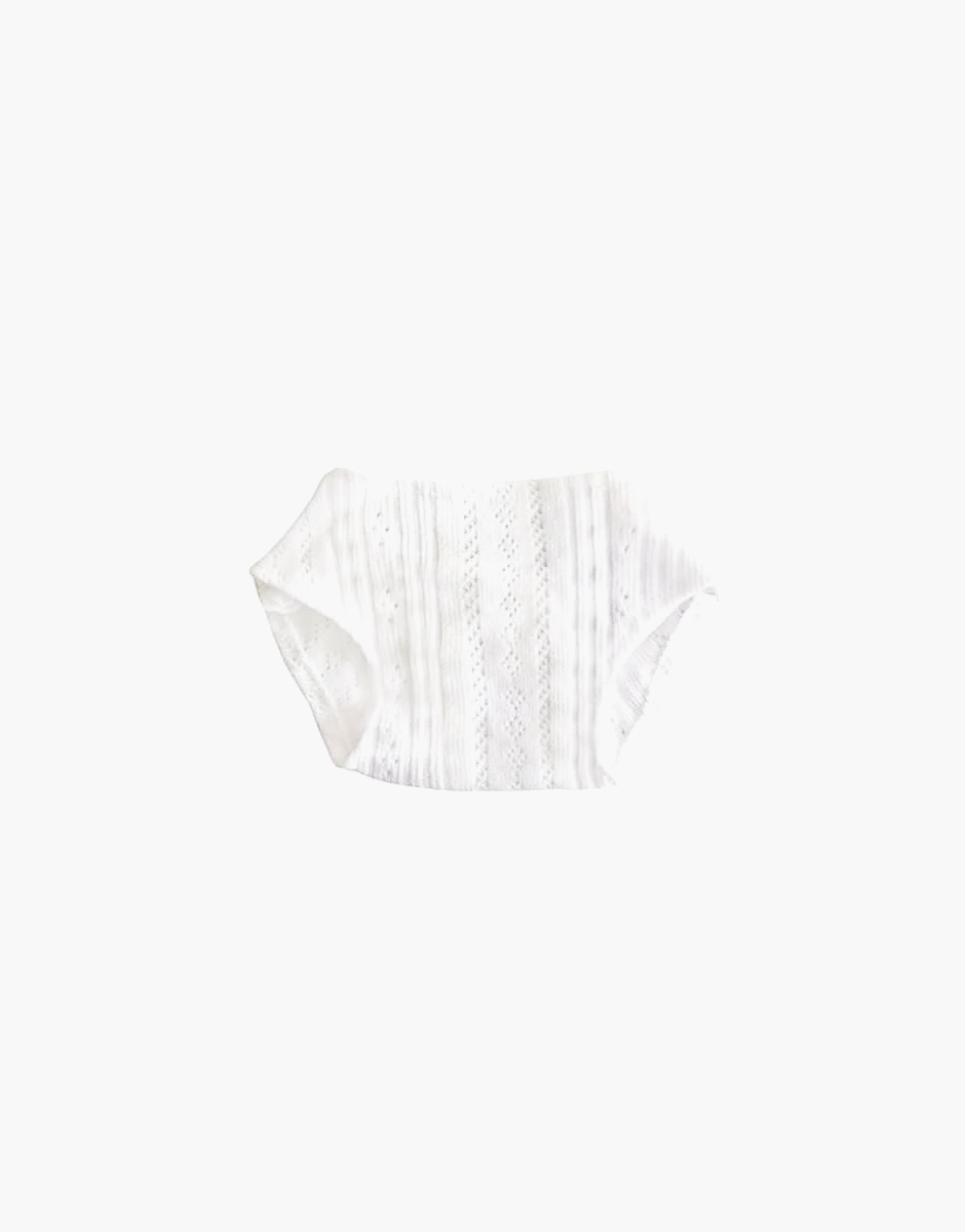 Minis – Culotte short en coton blanc