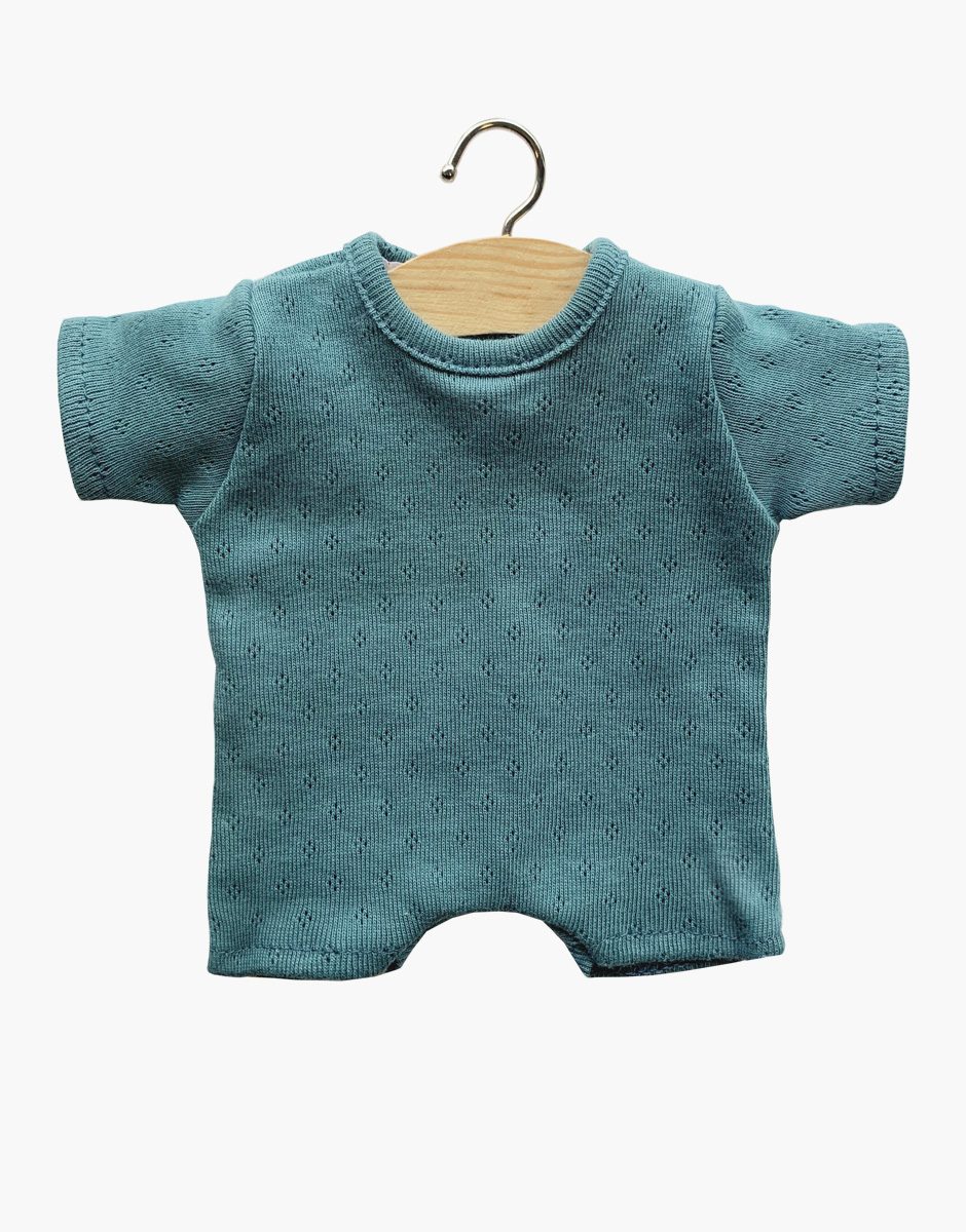 Babies – Body shorty en coton pointillé paon