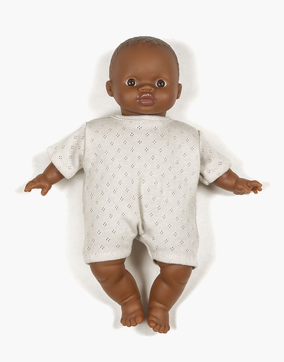 Babies – Body shorty en coton pointillé Lin