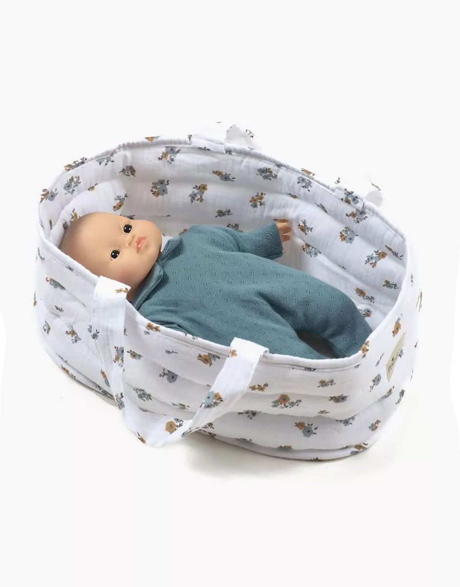 Babies – Couffin et son oreiller en toile de jouy Marie avec couverture blush