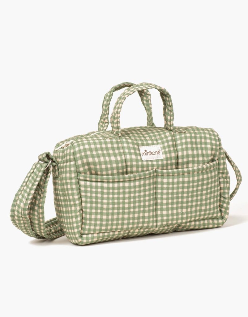 Sac à maquillage cosmétique en vichy vert moyen Ipsy (sac seul) 7,5 x 5,5