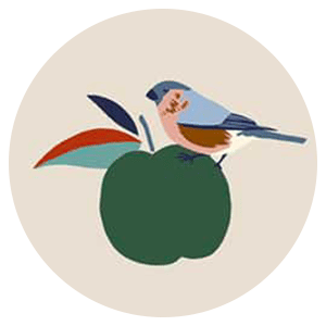 motif Apple Birds