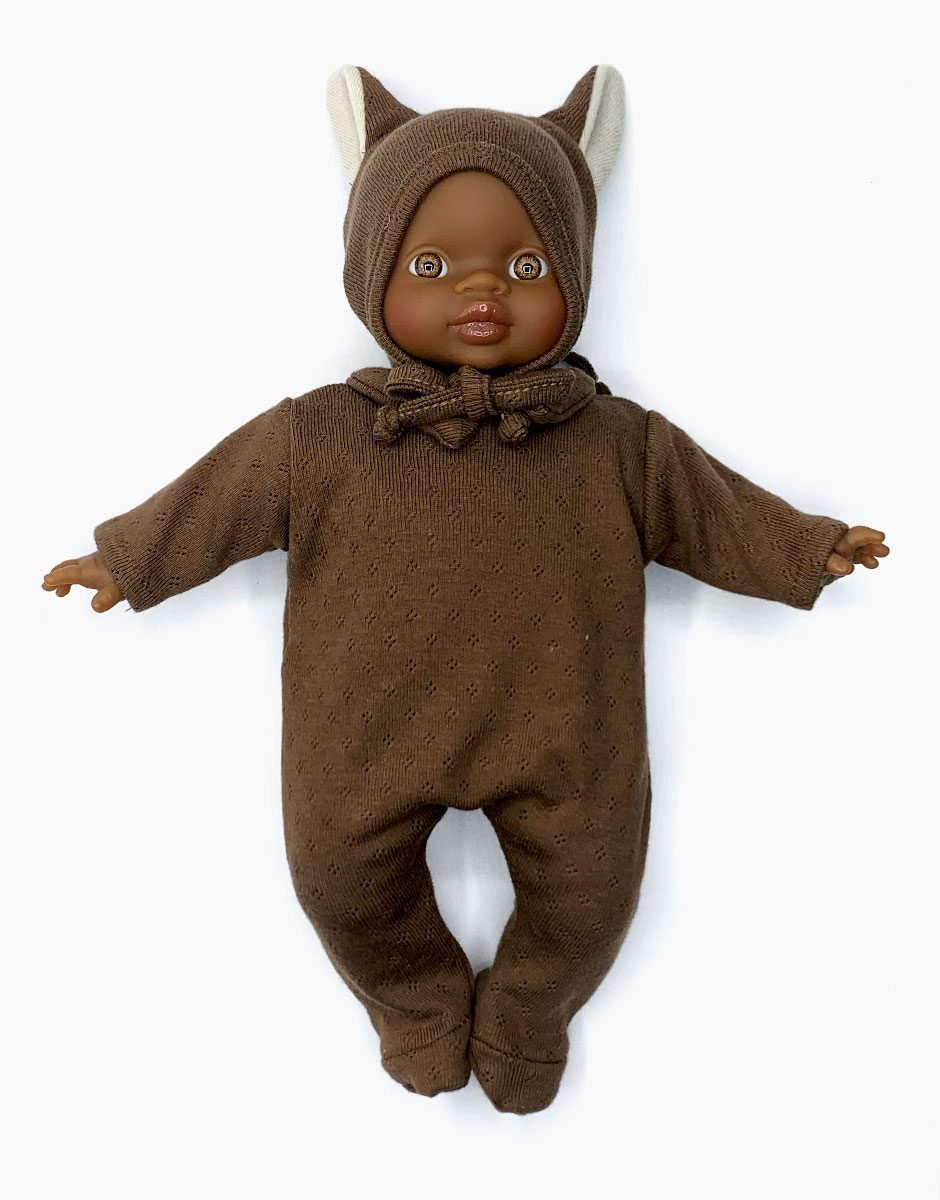 Babies – Dors bien Corentin pointillé chocolat et son béguin Renard