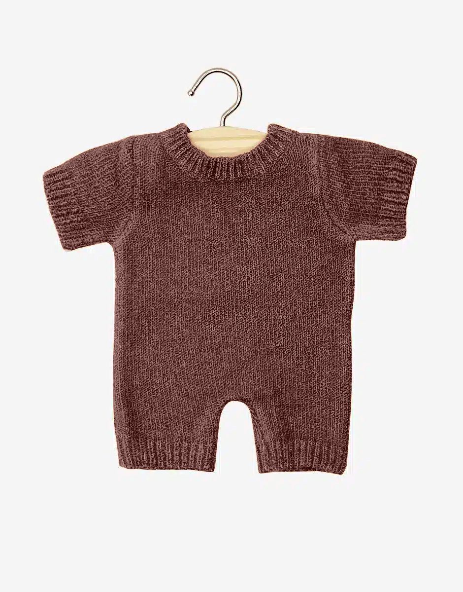 Babies – Combinaison Félix en tricot caramel chiné