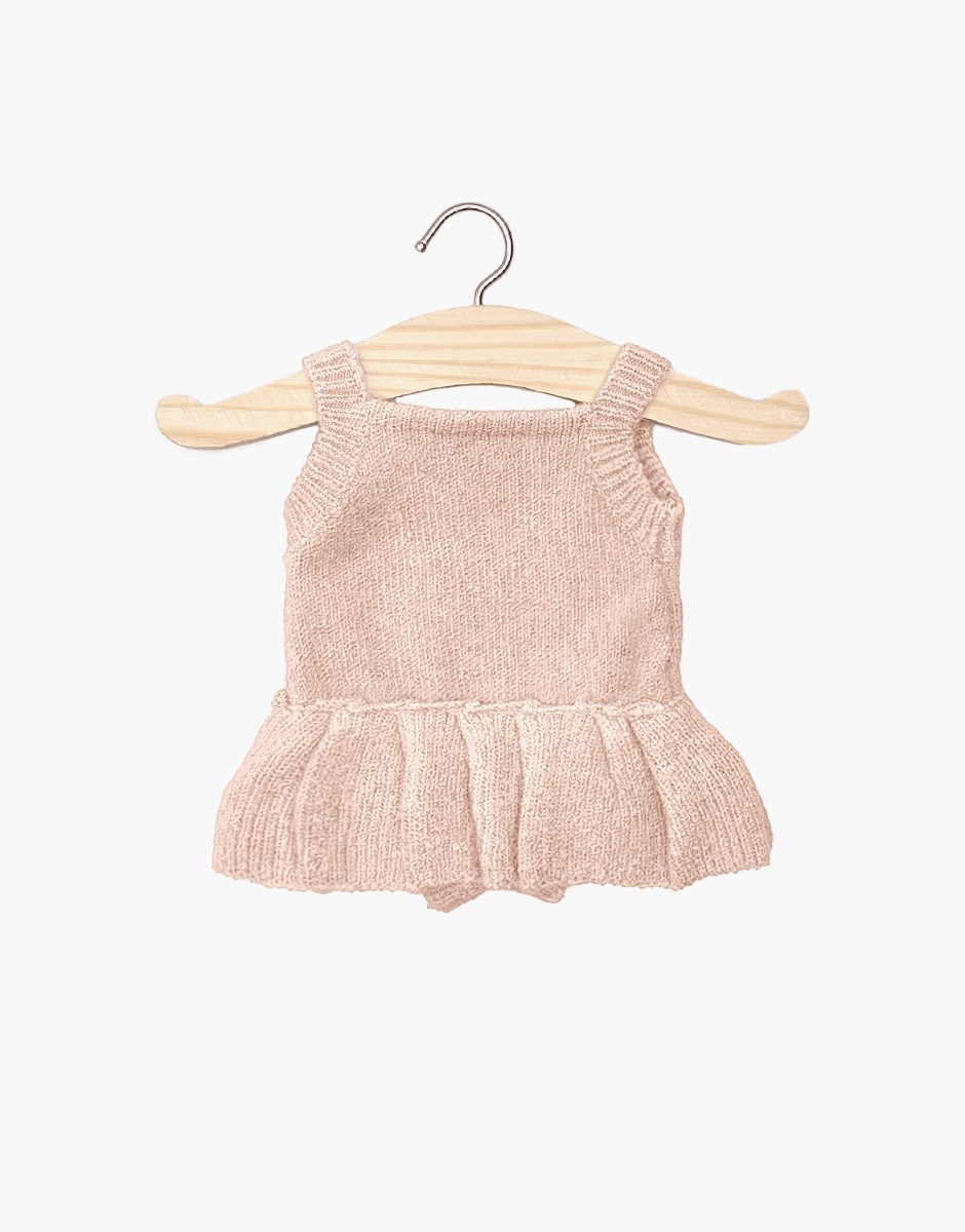 Barboteuse Orléane en tricot pink baby