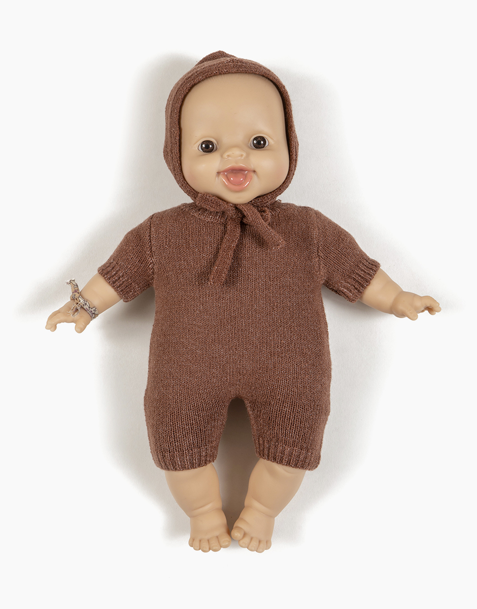 Babies – Combinaison Félix en tricot caramel chiné