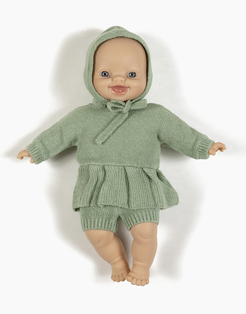Babies – Béguin Élie en tricot thé vert