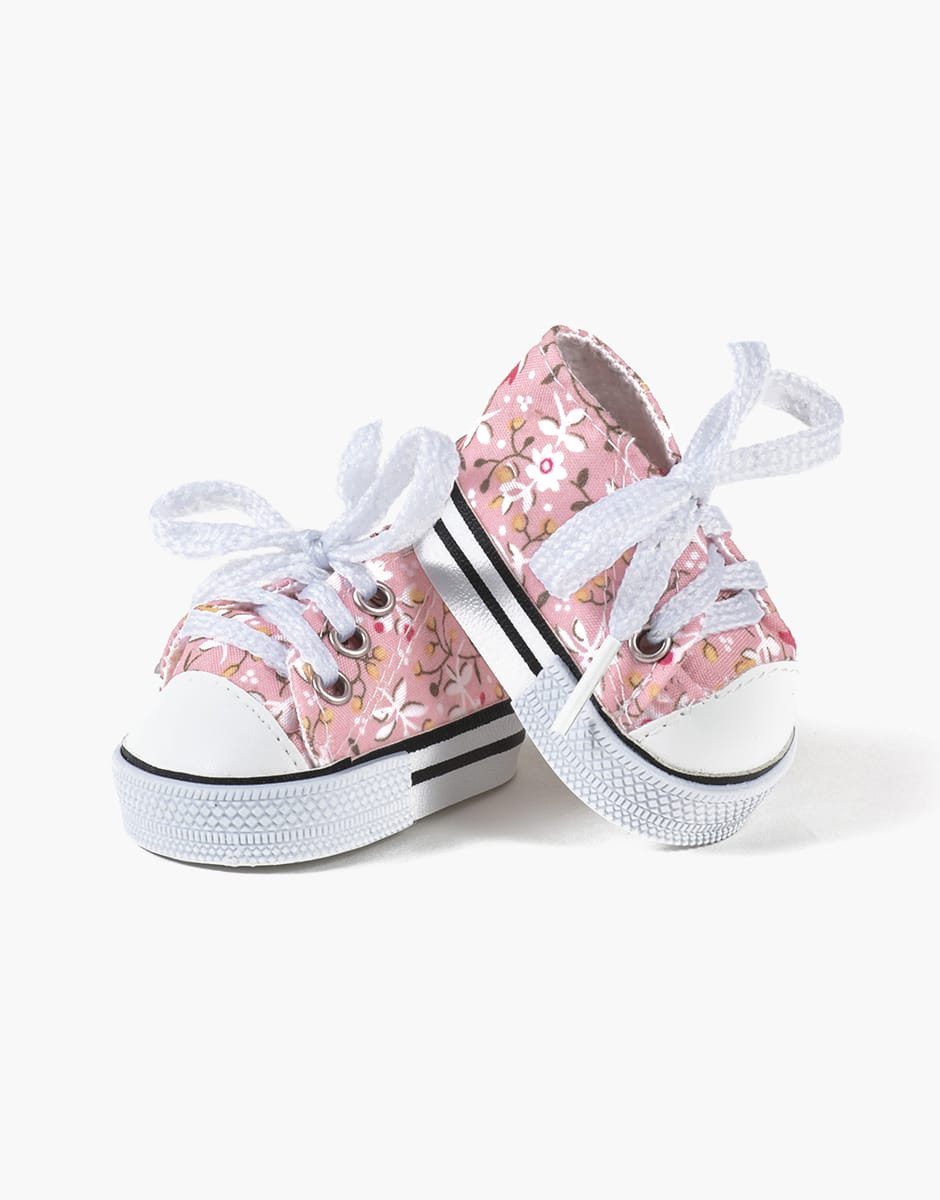 Baskets Komvers petites fleurs roses