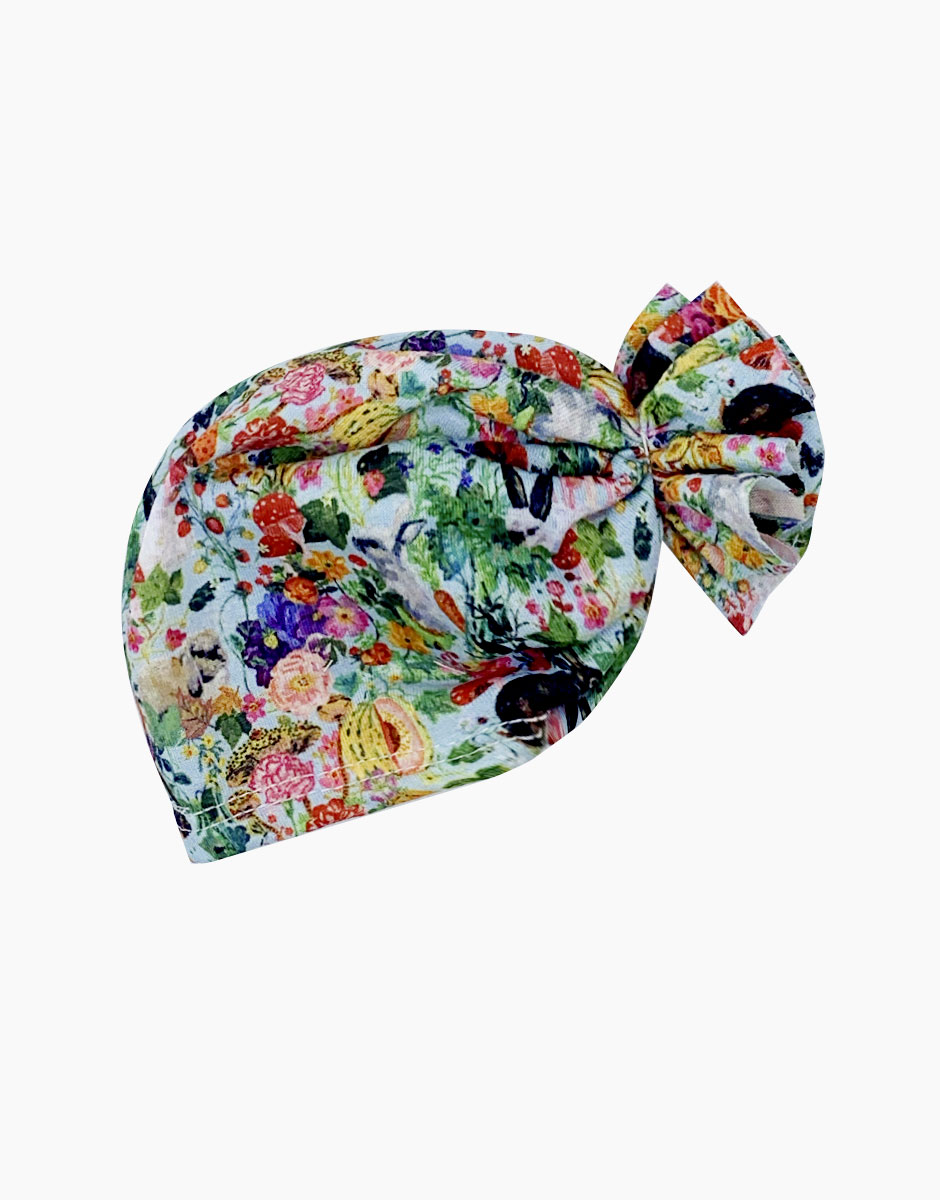 Turban fleur en jersey Les Lapins
