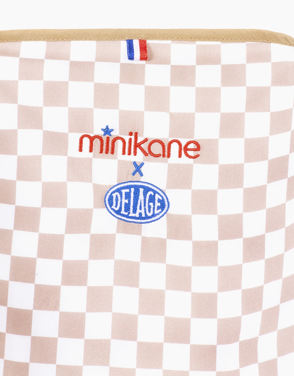 Minikane X Delage – Poussette Racing Damier beige/blanc