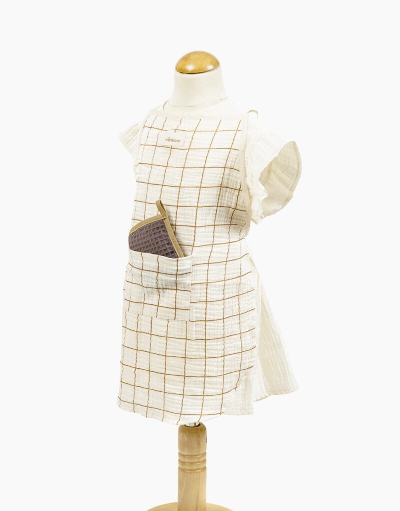 Tablier Enfant Rétro à Carreaux - Taille 2-4 Ans - 100% Coton - Occasion Parfait état