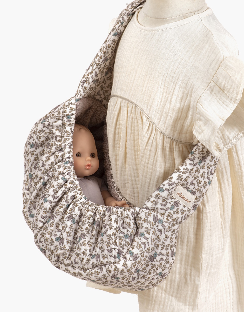 Accessoire porte-poupée hamac pour poupées Minikanes Babies 28cm en coton motif Clochette