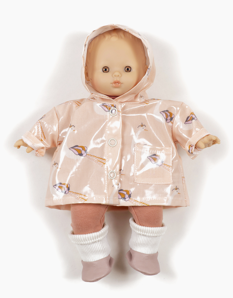 Babies – Imperméable Clotaire en coton enduit Peacocks roses