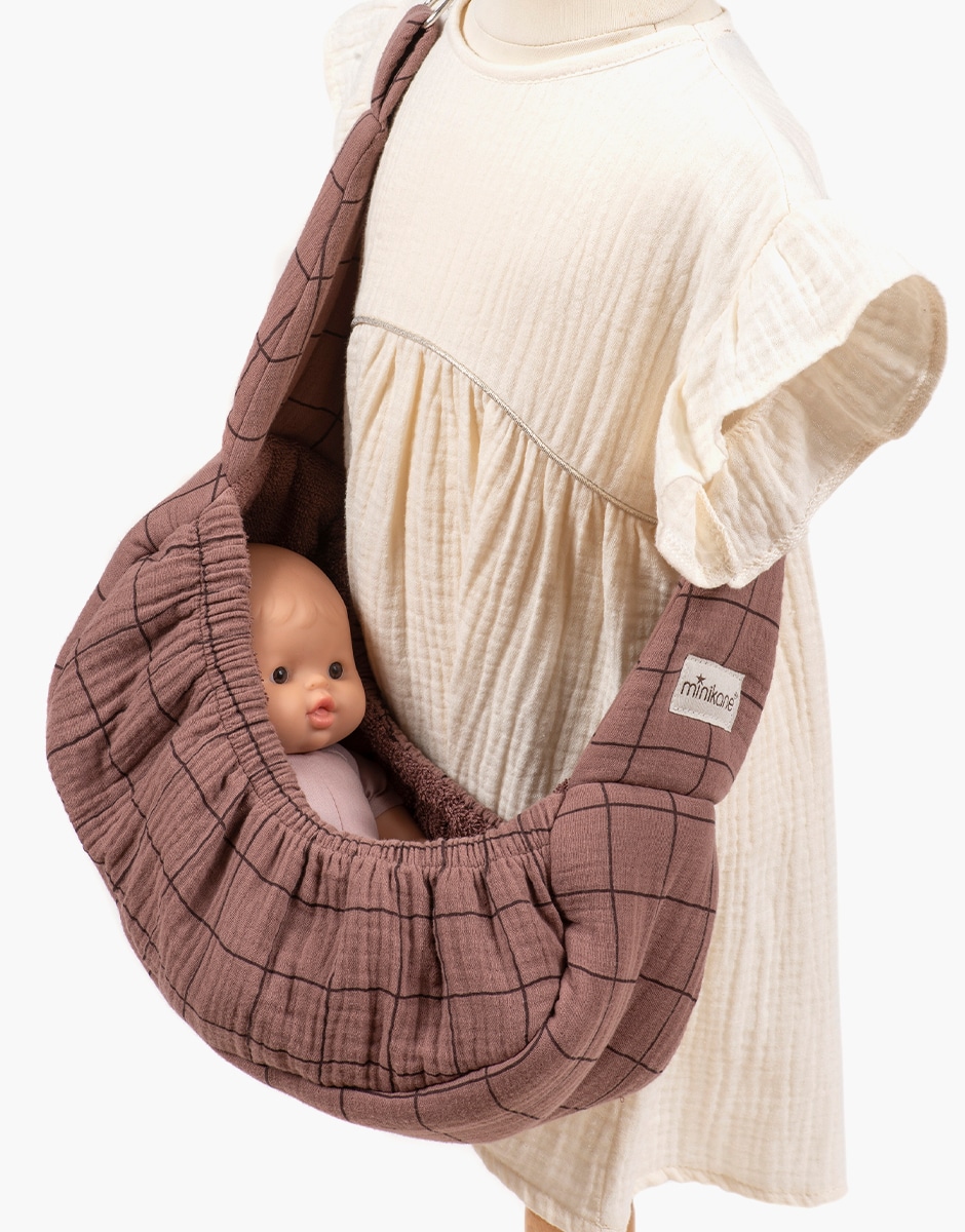 Babies – Porte poupée hamac Carreaux choco