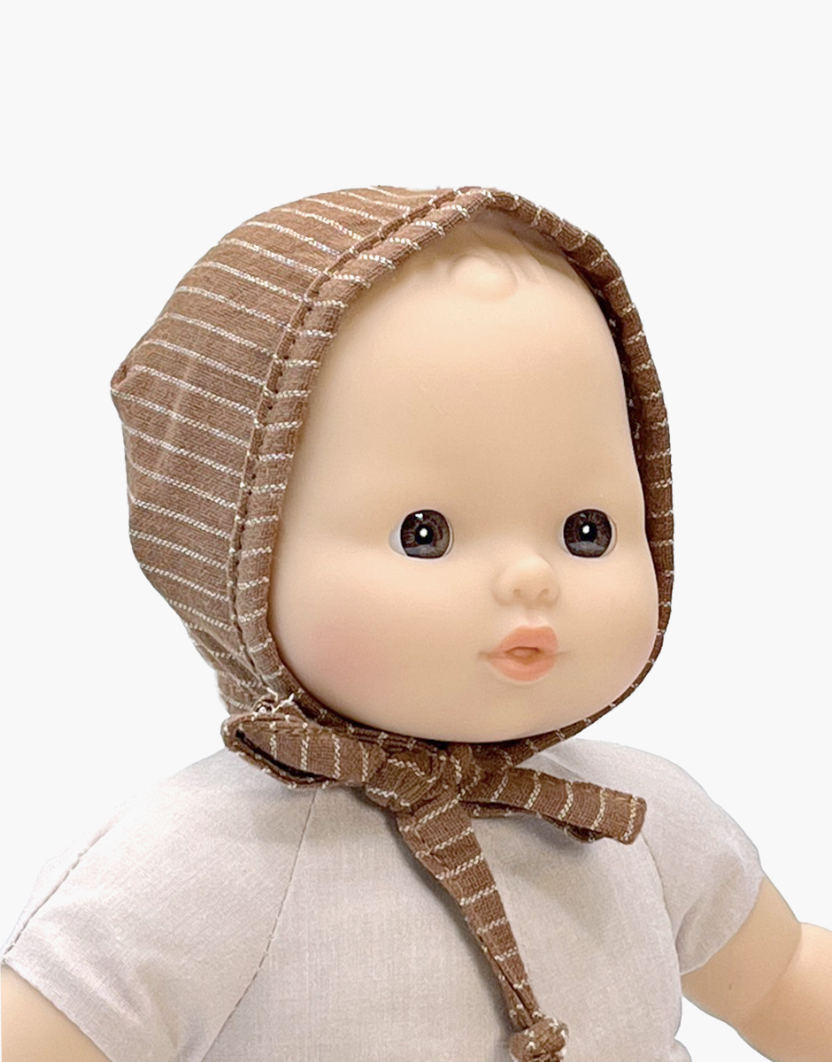 Babies – Béguin en coton à rayures noisette