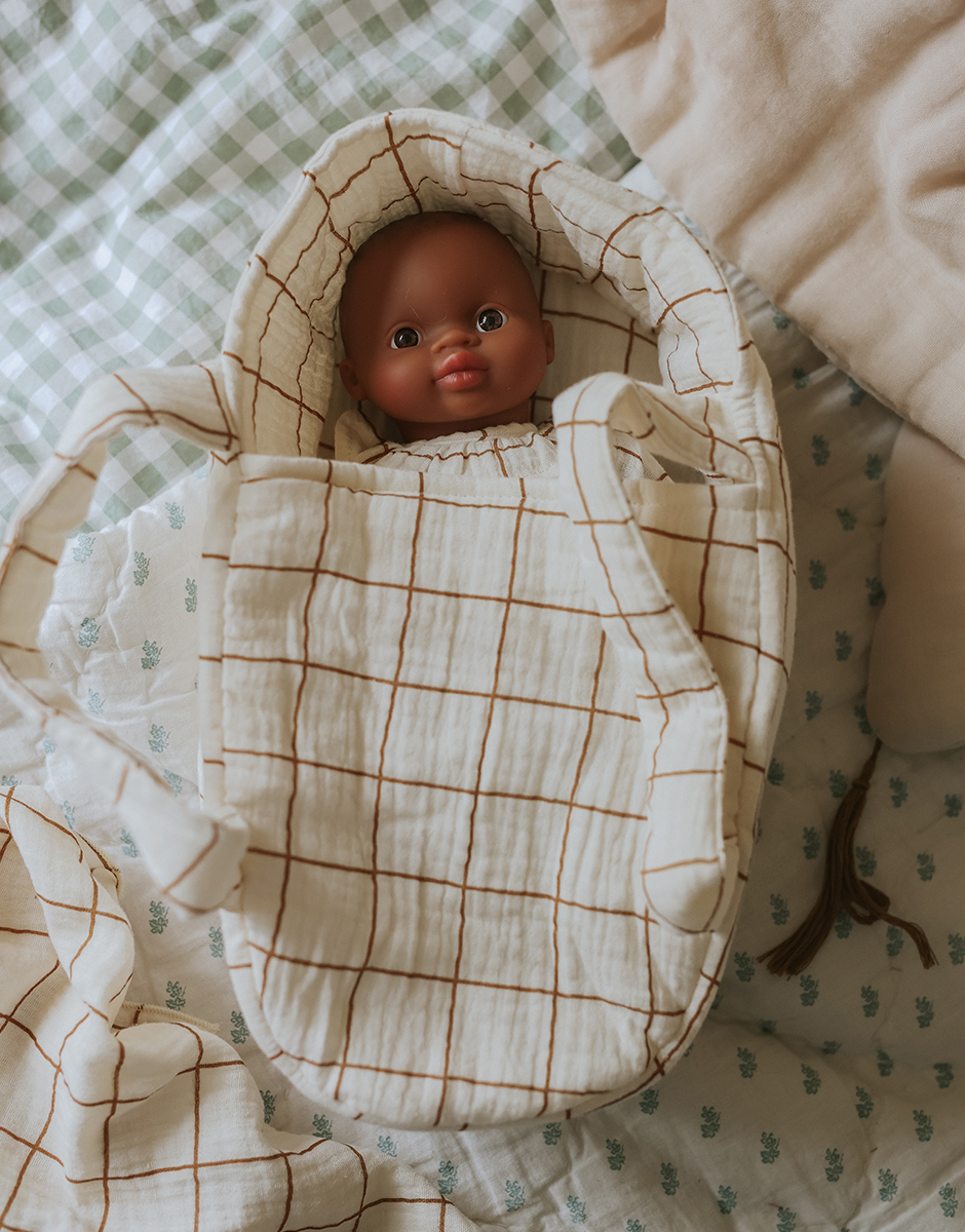 Babies – Couffin en double gaze carreaux Aldo