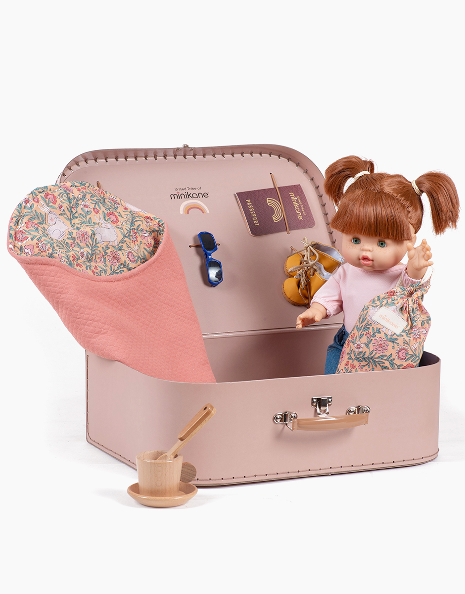Ma Valise d’antan Rando “Voyage voyage” pour fille avec poupée au choix
