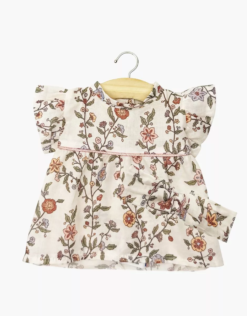 Robe Daisy et son headband à noeud rond en coton Gisèle