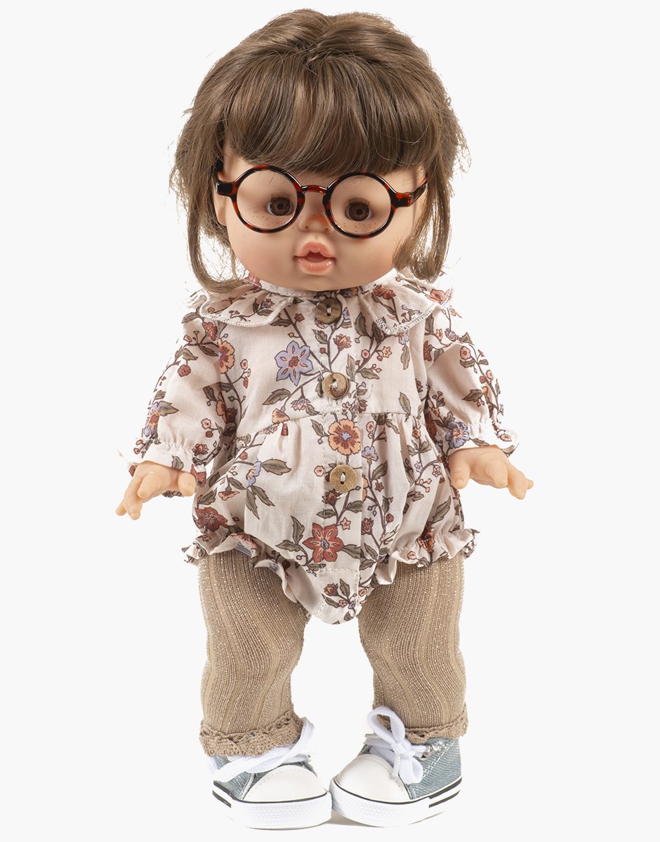 Barboteuse Léonore à manches longues en crépon Gisèle