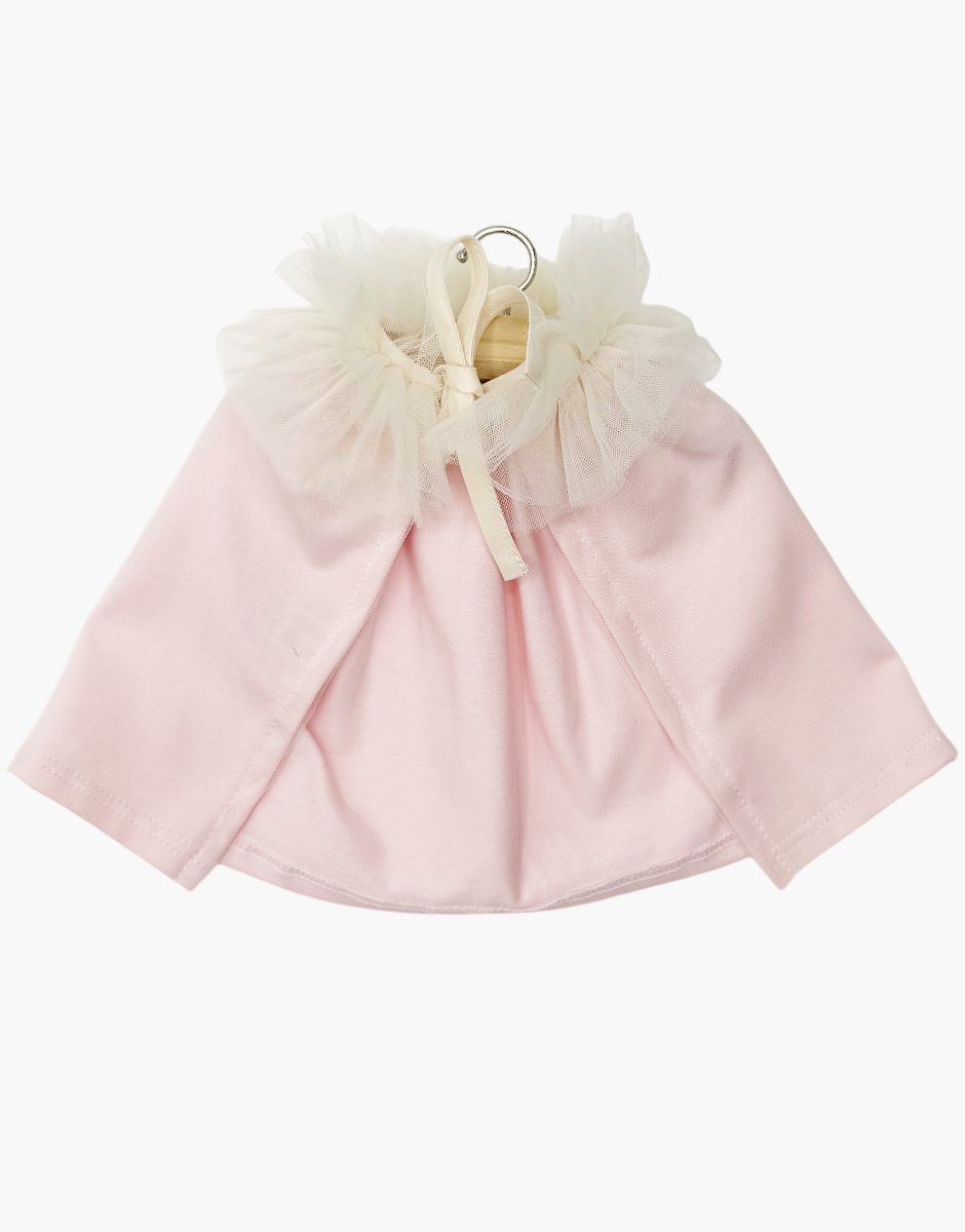 Cape de danseuse Oxana en jersey rose pâle et tulle écru
