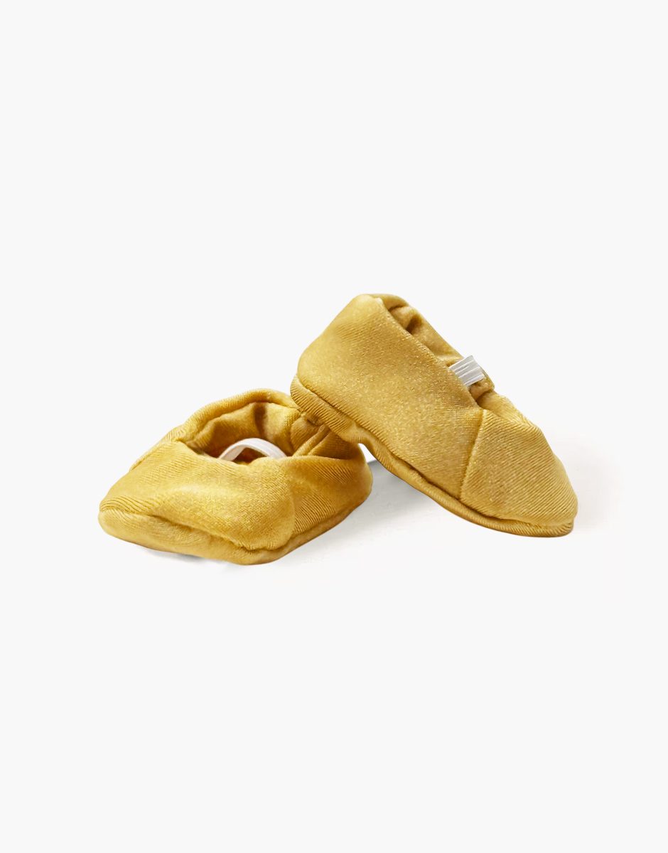 Chaussons ballerines en lycra gold