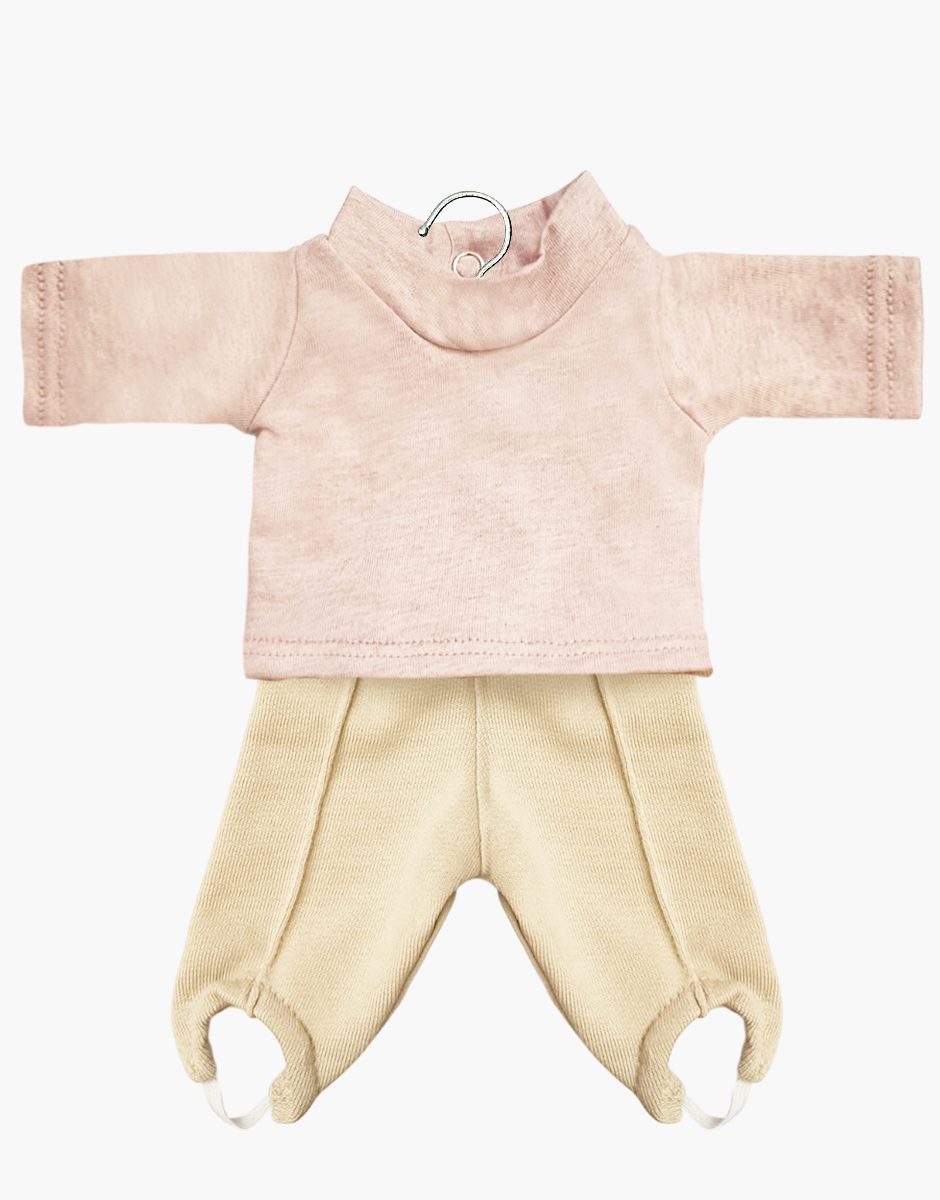 Ensemble sous-pull en jersey chiné pétale et fuseau Popeye en molleton lin