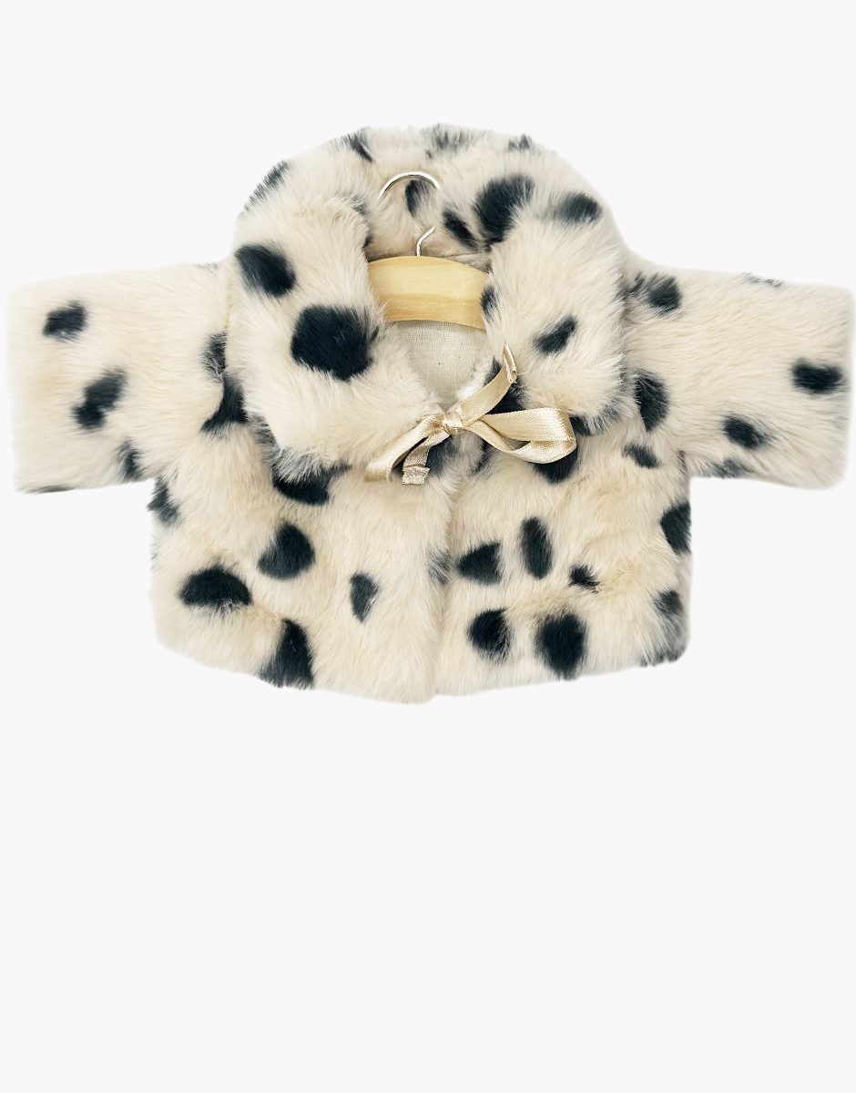 Manteau Aglaé en fausse fourrure dalmatien