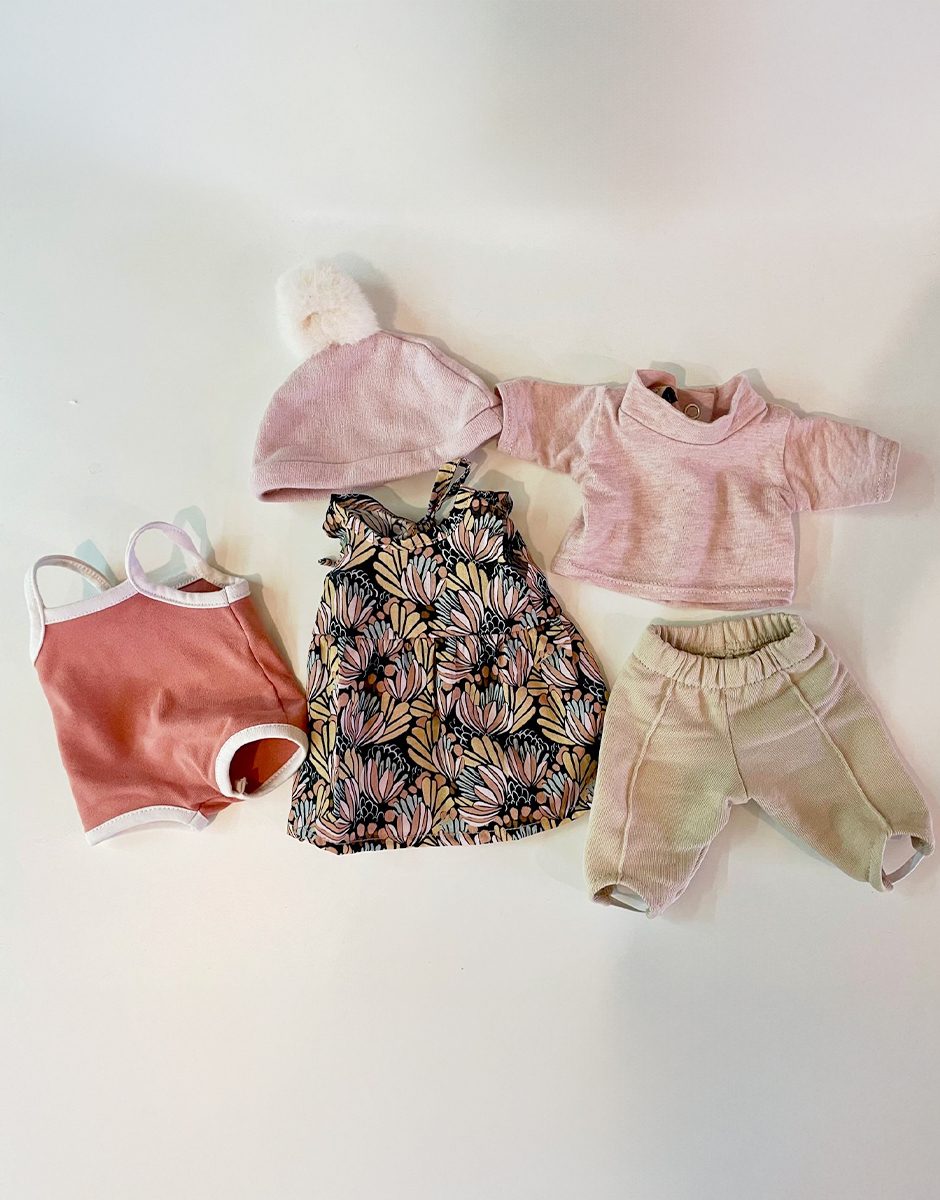 *Lot de vêtements GORDIS avec ensemble de ski top pétale, fuseau Popeye lin et bonnet