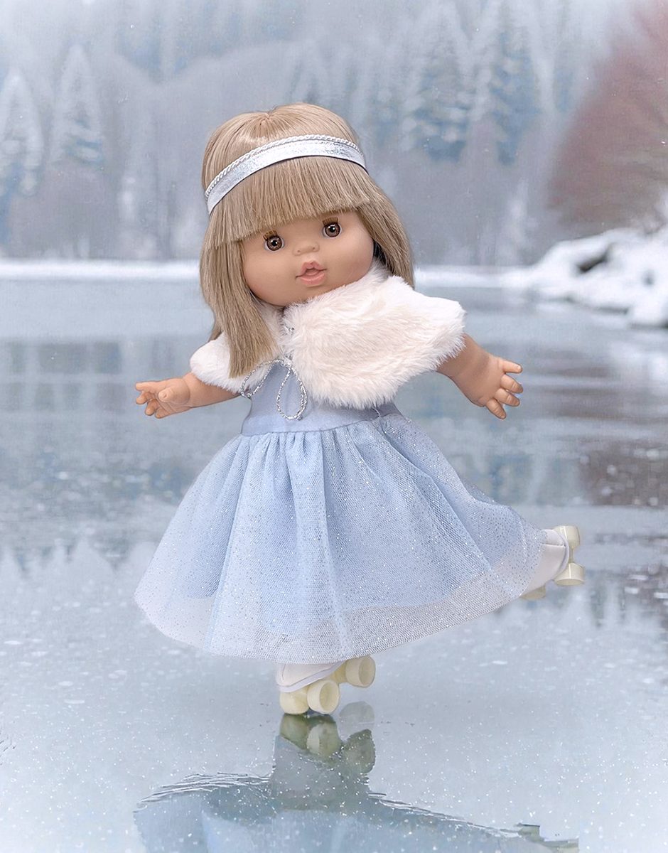 Les P'tits Déguiz' - Ensemble Patineuse des neiges bleu ciel