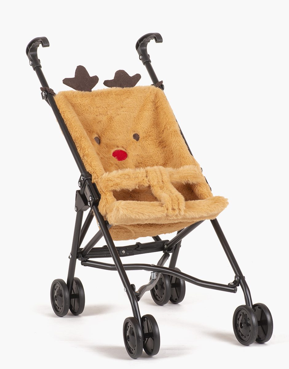 Poussette poupée Rudolph sur châssis noir