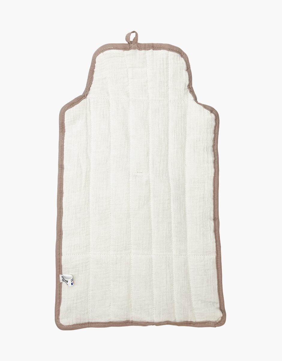 Matelas à langer nomade Noé pour poupées en gaze de coton moka