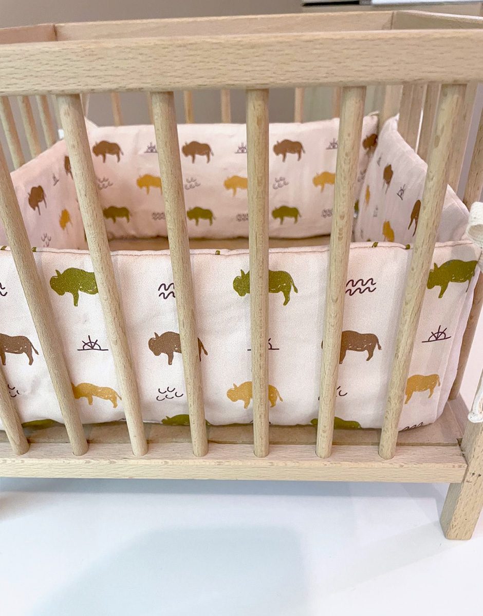 *Petit parc carré en bois naturel avec tour de parc Buffalo