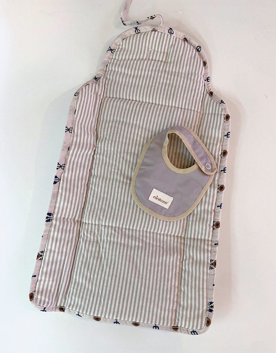 *Lot d'accessoires GORDIS avec matelas à langer nomade Noé en coton Fleurs nordiques