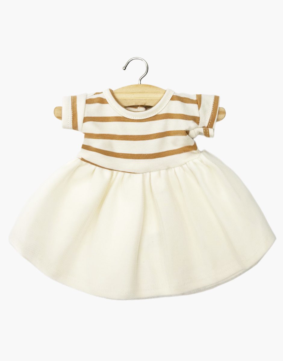 Tutu Rosana manches courtes à rayures beige