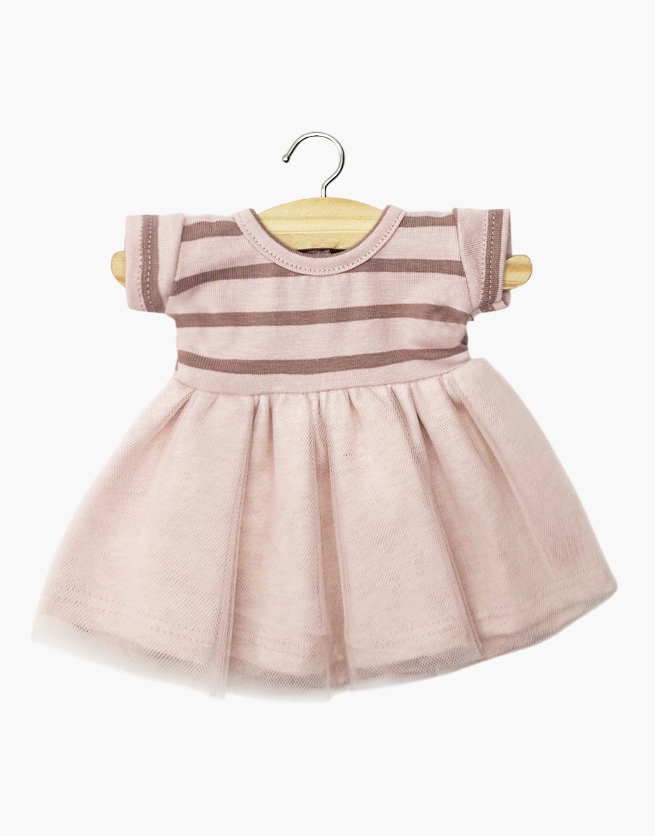 Tutu Rosana manches courtes à rayures rose orchidée