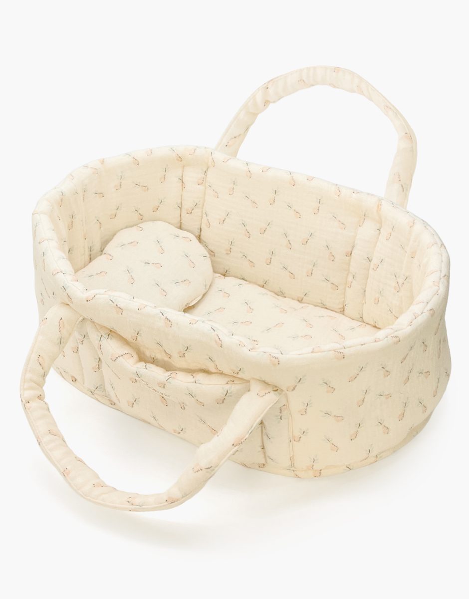 Couffin poupée et son oreiller en gaze de coton Hélène