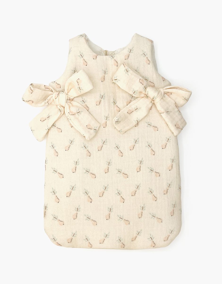 Turbulette poupée à noeuds en gaze de coton Hélène