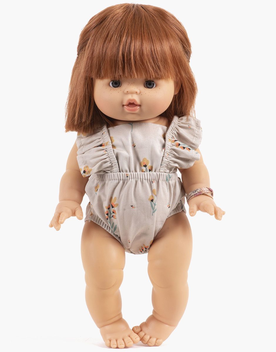 Barboteuse rétro Lou en coton Fleurs fluos