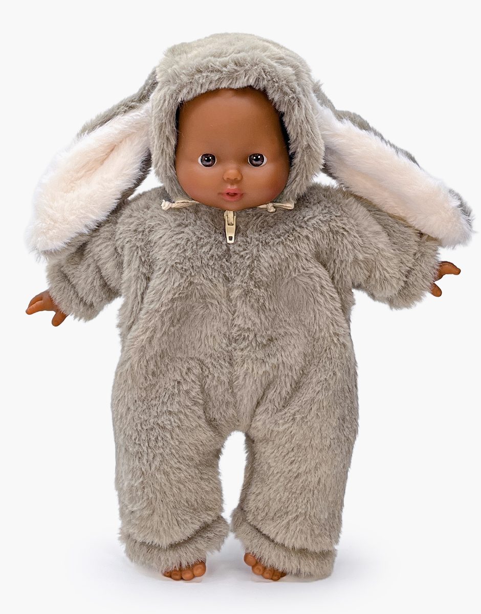 Les P'tits Déguiz' Babies – Ensemble Bunny en fausse fourrure taupe