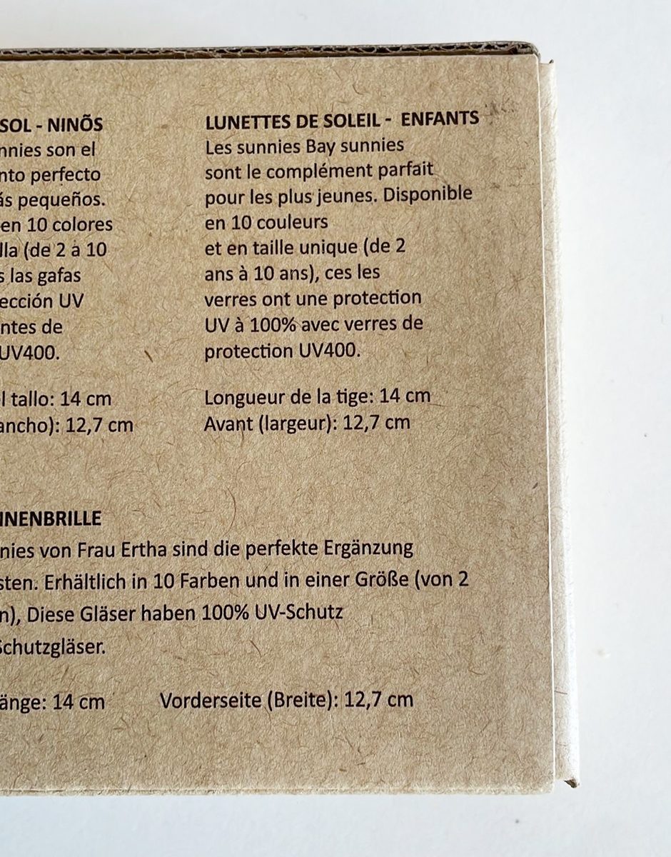 *ECO - Lunettes de soleil pour enfant 2-10 ans