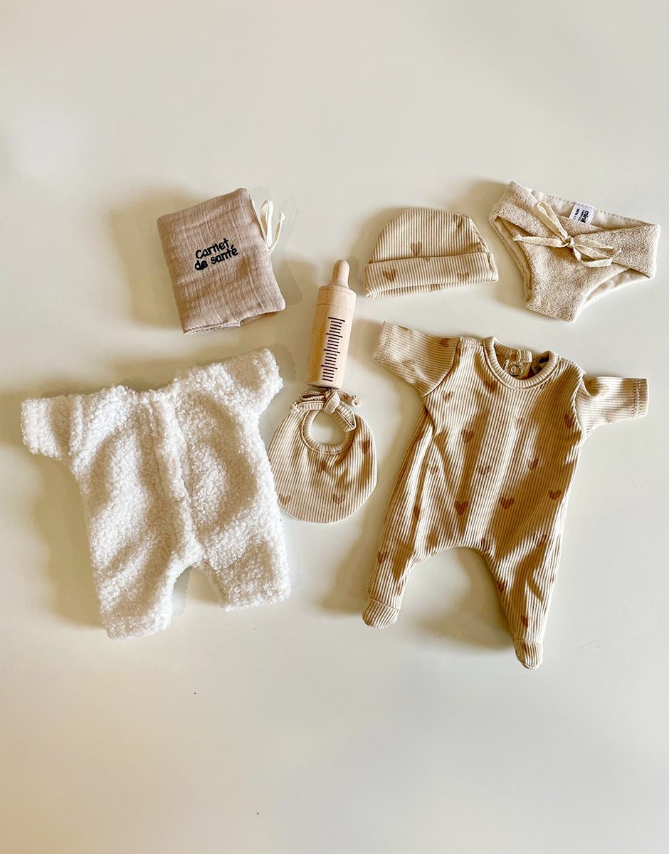 *ECO Babies - Lot de vêtements Cœurs & bouclette