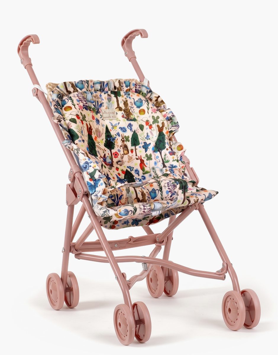 Poussette poupée à volants Alice par Nathalie Lété sur châssis blush