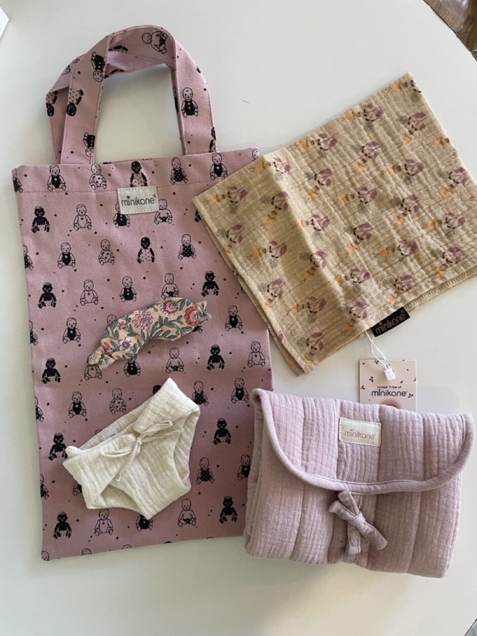 *Lot d'accessoires GORDIS avec matelas à langer Nomade rose orchidée