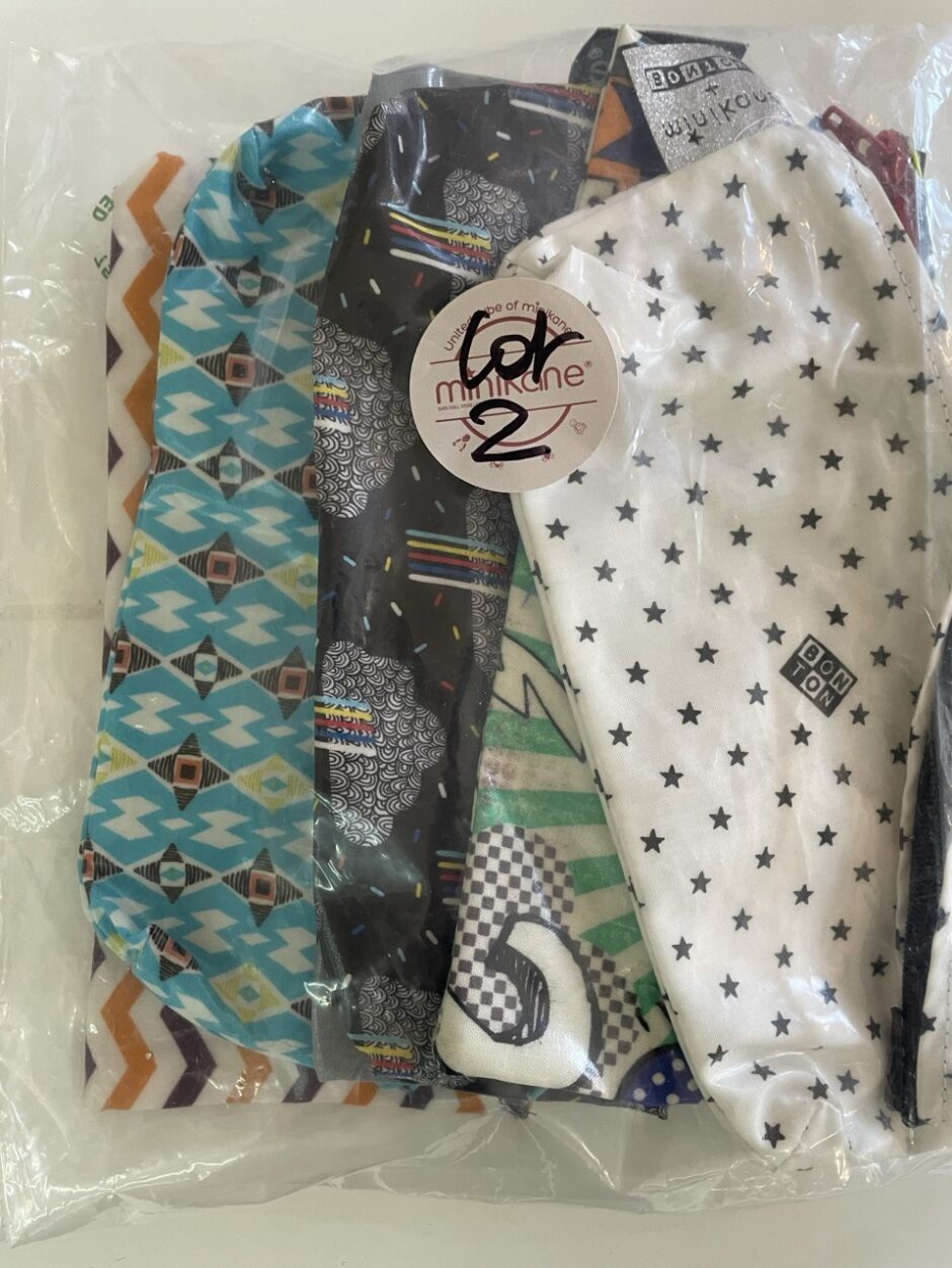 *Lot de 6 trousses pour enfants avec trousse Minikane X BONTON Petites étoiles noires