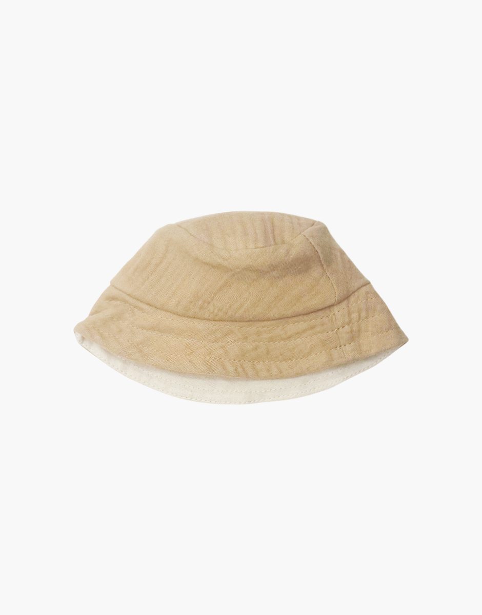 Chapeau Bob en gaze de coton latté