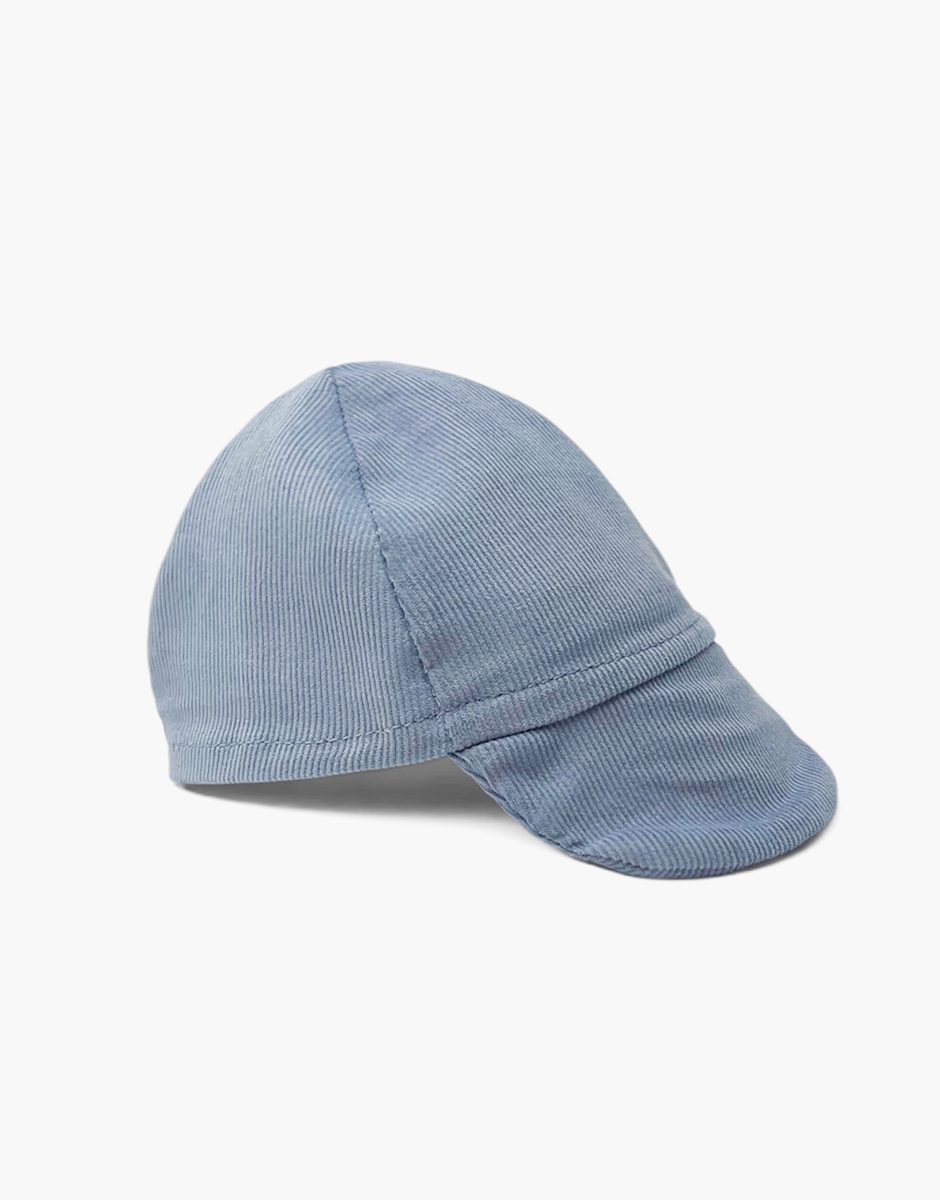 Casquette en milleraies bleu clair
