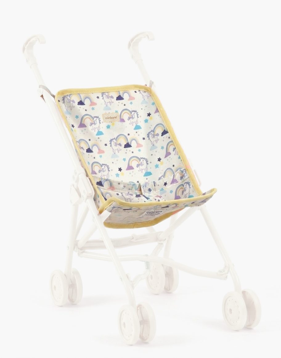 Assise poussette de remplacement Minikane en coton enduit Licornes vintage