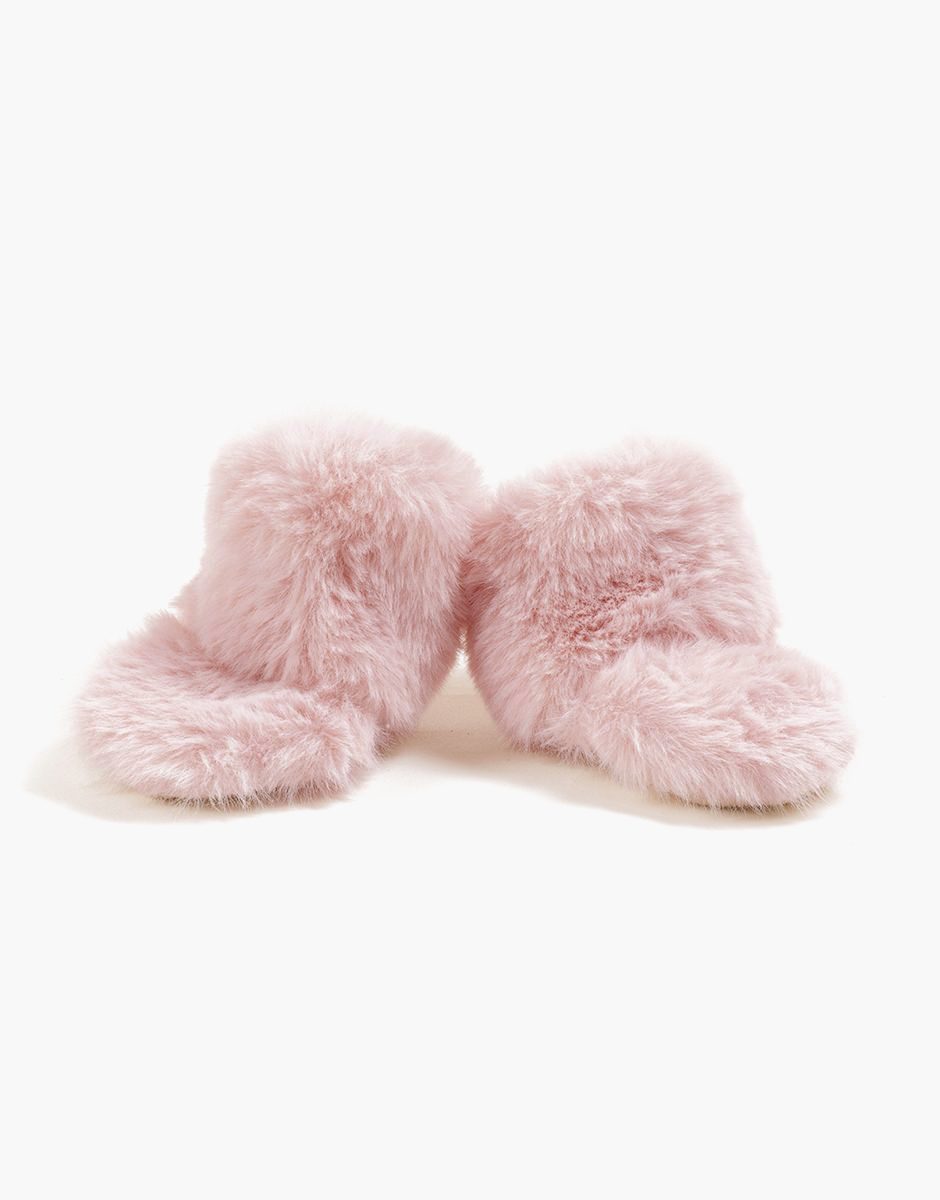 Snow Boots en fausse fourrure rose